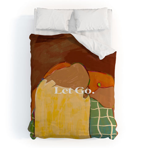 83 Oranges Let Us Let Go Duvet Cover