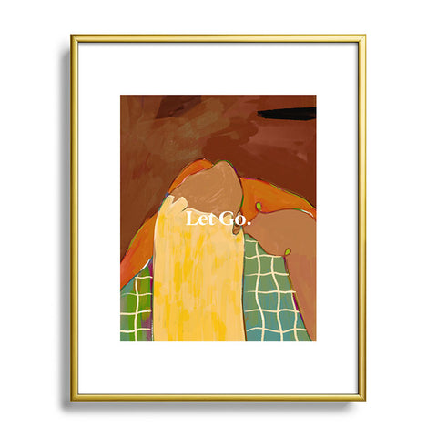 83 Oranges Let Us Let Go Metal Framed Art Print