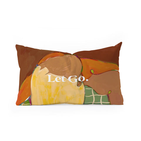 83 Oranges Let Us Let Go Oblong Throw Pillow