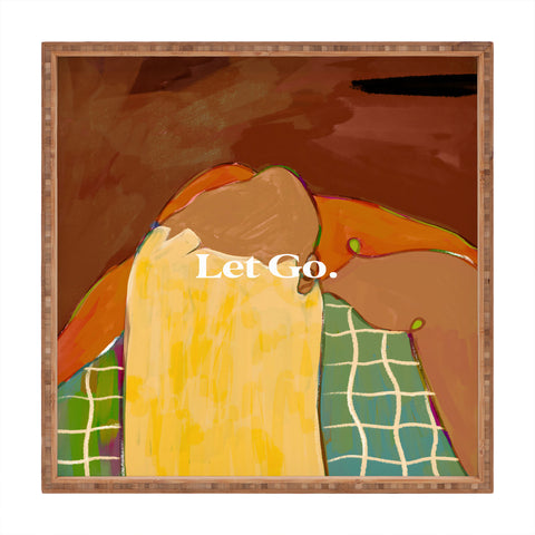 83 Oranges Let Us Let Go Square Tray