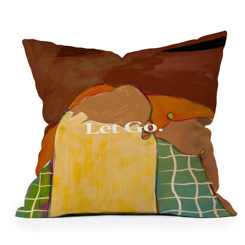 83 Oranges Let Us Let Go Throw Pillow