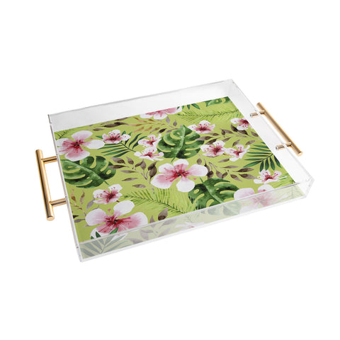 83 Oranges Lovely Floral Acrylic Tray