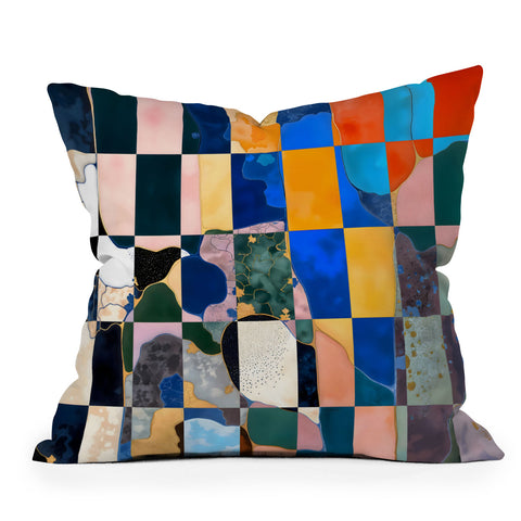 83 Oranges Luxe Checkerboard Throw Pillow