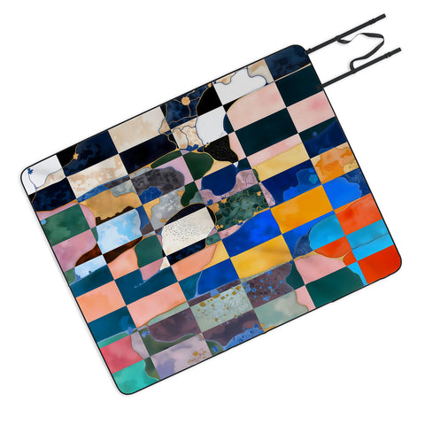 83 Oranges Luxe Checkerboard Picnic Blanket