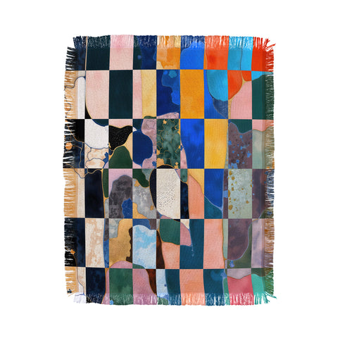 83 Oranges Luxe Checkerboard Throw Blanket