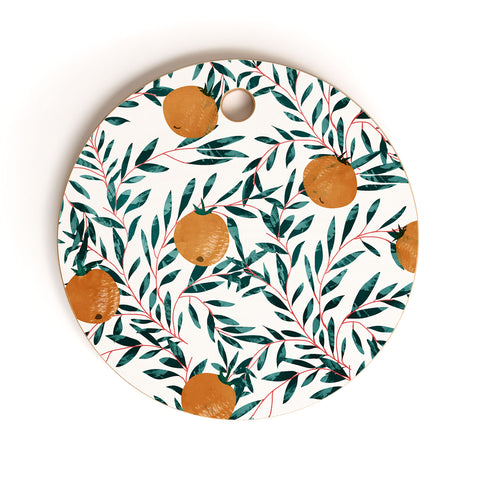 83 Oranges Mandarins Cutting Board Round