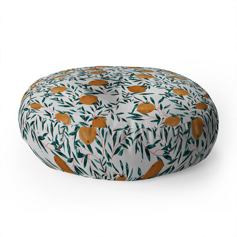 83 Oranges Mandarins Floor Pillow Round
