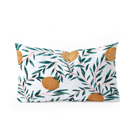 83 Oranges Mandarins Oblong Throw Pillow