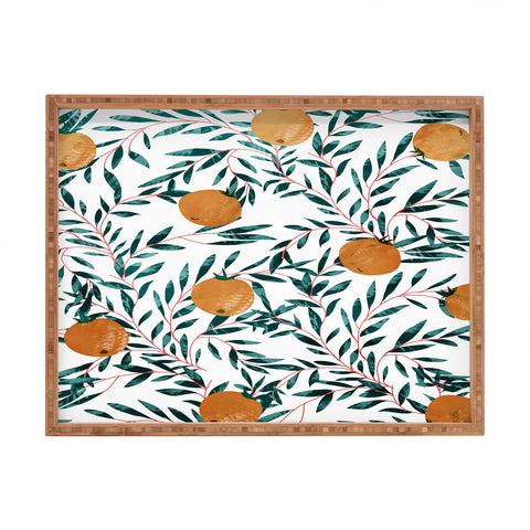 83 Oranges Mandarins Rectangular Tray