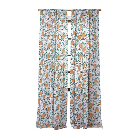 83 Oranges Mandarins Sheer Window Curtain