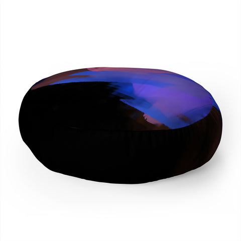 83 Oranges Midnight Sparks Floor Pillow Round