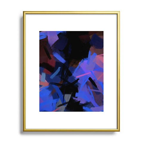 83 Oranges Midnight Sparks Metal Framed Art Print