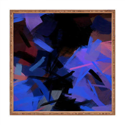83 Oranges Midnight Sparks Square Tray