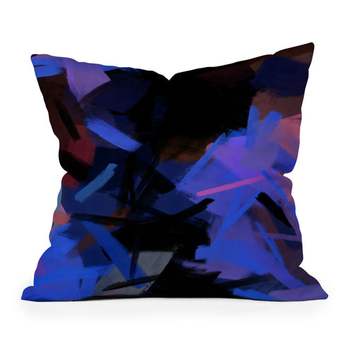 83 Oranges Midnight Sparks Outdoor Throw Pillow