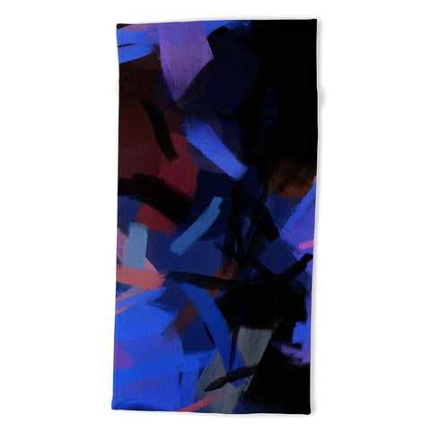 83 Oranges Midnight Sparks Beach Towel