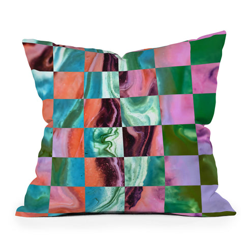 83 Oranges Mood Waves Outdoor Throw Pillow