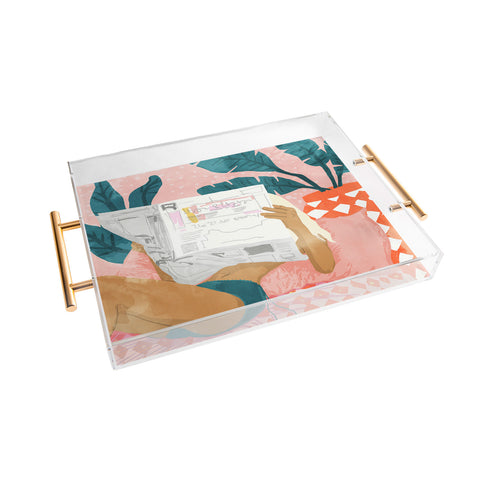 83 Oranges Morning News Acrylic Tray