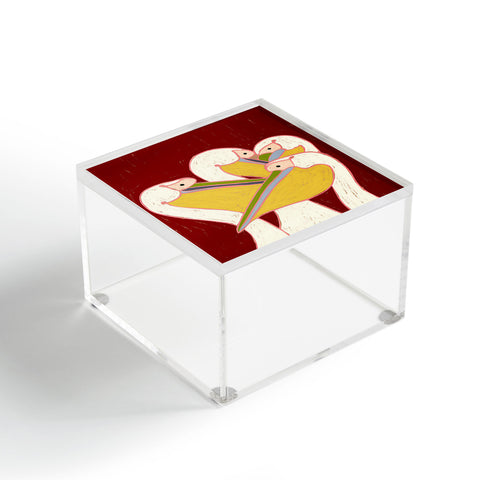 83 Oranges Pelicans Of The Burgundy Sky Acrylic Box