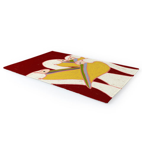 83 Oranges Pelicans Of The Burgundy Sky Area Rug