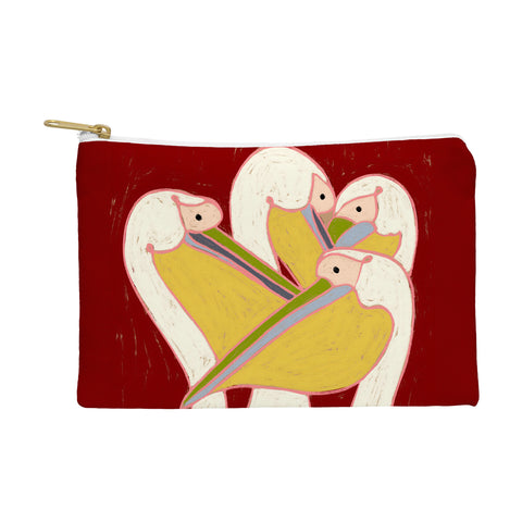 83 Oranges Pelicans Of The Burgundy Sky Pouch