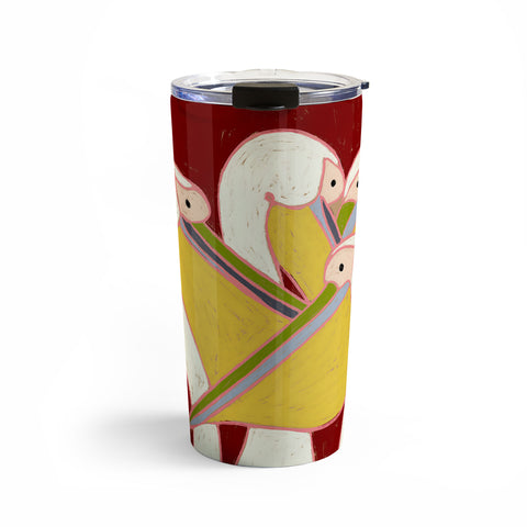 83 Oranges Pelicans Of The Burgundy Sky Travel Mug