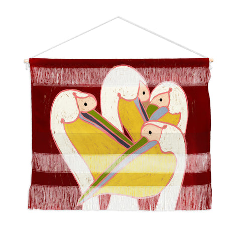 83 Oranges Pelicans Of The Burgundy Sky Wall Hanging Landscape