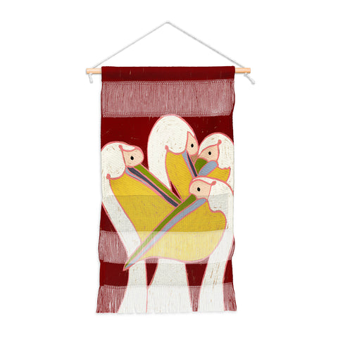 83 Oranges Pelicans Of The Burgundy Sky Wall Hanging Portrait