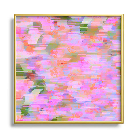 83 Oranges Pink Haze Square Metal Framed Art Print