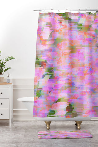 83 Oranges Pink Haze Shower Curtain And Mat