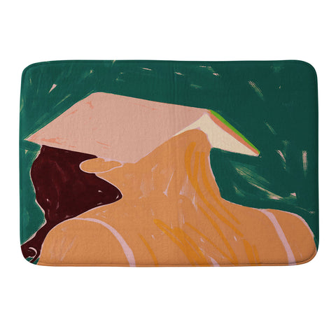 83 Oranges Reading Between The Lines Memory Foam Bath Mat