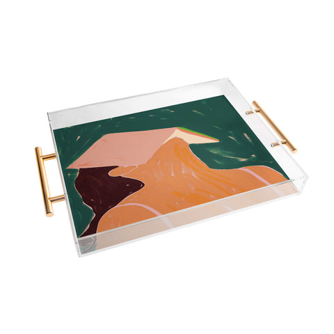 83 Oranges Reading Between The Lines Acrylic Tray