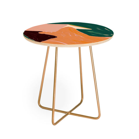 83 Oranges Reading Between The Lines Round Side Table