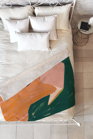 83 Oranges Reading Between The Lines Fleece Throw Blanket