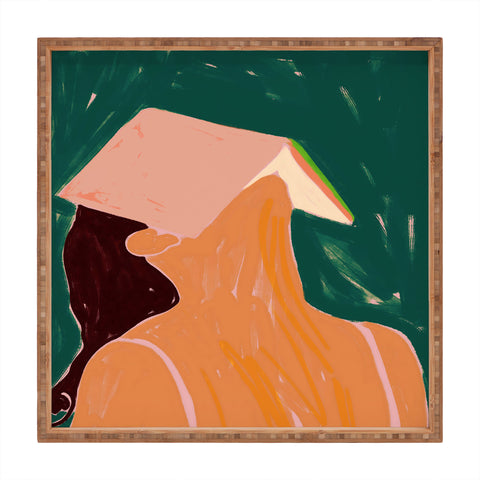 83 Oranges Reading Between The Lines Square Tray