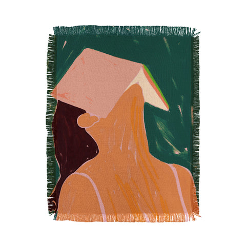 83 Oranges Reading Between The Lines Throw Blanket