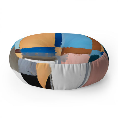 83 Oranges Scandinavian Earth Floor Pillow Round