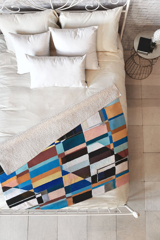 83 Oranges Scandinavian Earth Fleece Throw Blanket