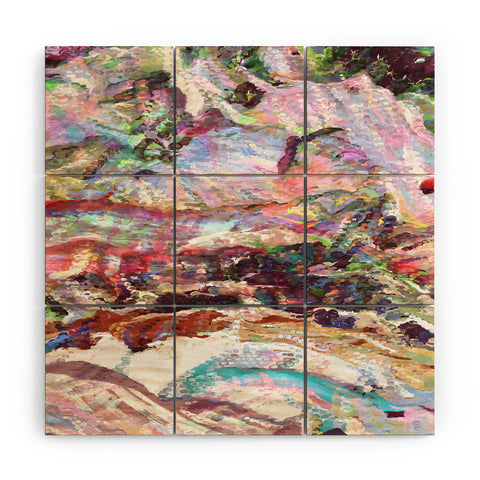 83 Oranges Sequin Haze Wood Wall Mural