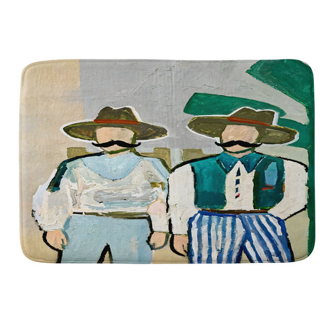 83 Oranges Side By Side Cowboy Edition Memory Foam Bath Mat