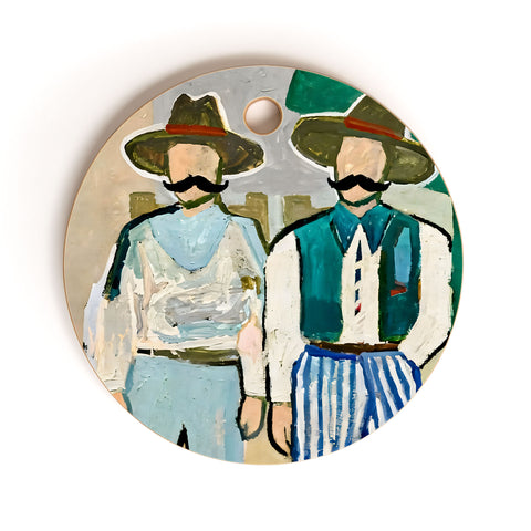 83 Oranges Side By Side Cowboy Edition Cutting Board Round