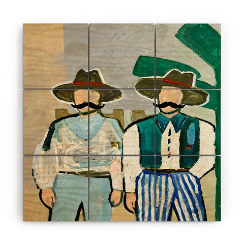 83 Oranges Side By Side Cowboy Edition Wood Wall Mural