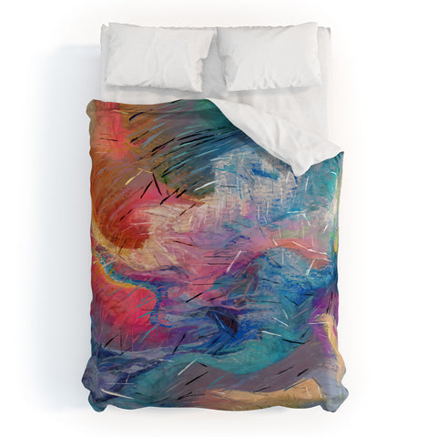 83 Oranges Soul Driven Abstraction Duvet Cover