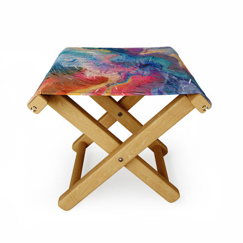 83 Oranges Soul Driven Abstraction Folding Stool