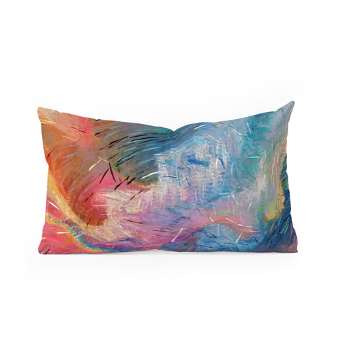 83 Oranges Soul Driven Abstraction Oblong Throw Pillow