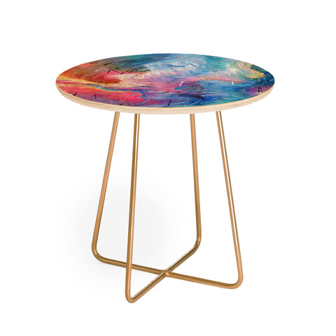 83 Oranges Soul Driven Abstraction Round Side Table