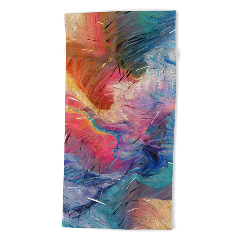83 Oranges Soul Driven Abstraction Beach Towel