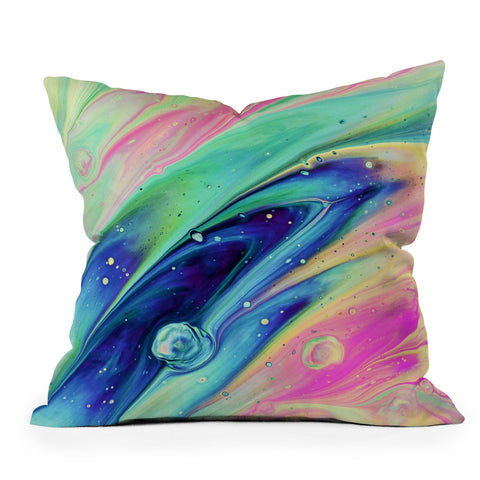 83 Oranges Space abstract Outdoor Throw Pillow