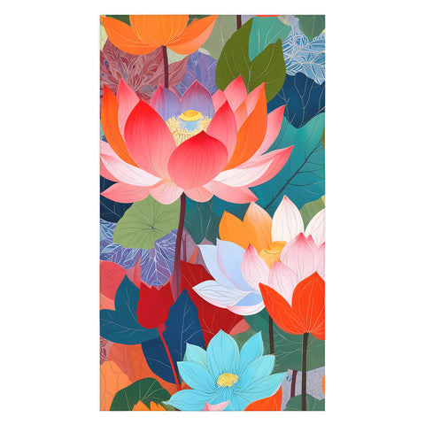 83 Oranges The Enchanted Lotus Garden Tablecloth