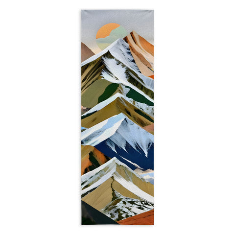 83 Oranges The Great Mountain Ranges Yoga Towel