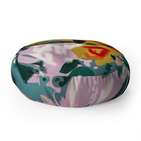 83 Oranges The Olive Watcher Floor Pillow Round